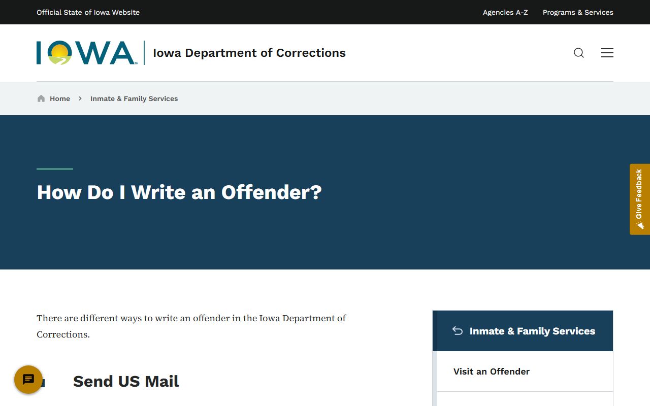 Clarinda Correctional Facility Pigeonly mail code CCF-1107